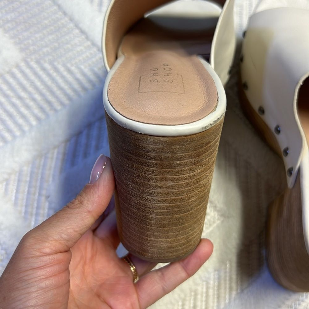 SHU SHOP - Gina Open Toe Clog Wedge Heel - Picture 8 of 14